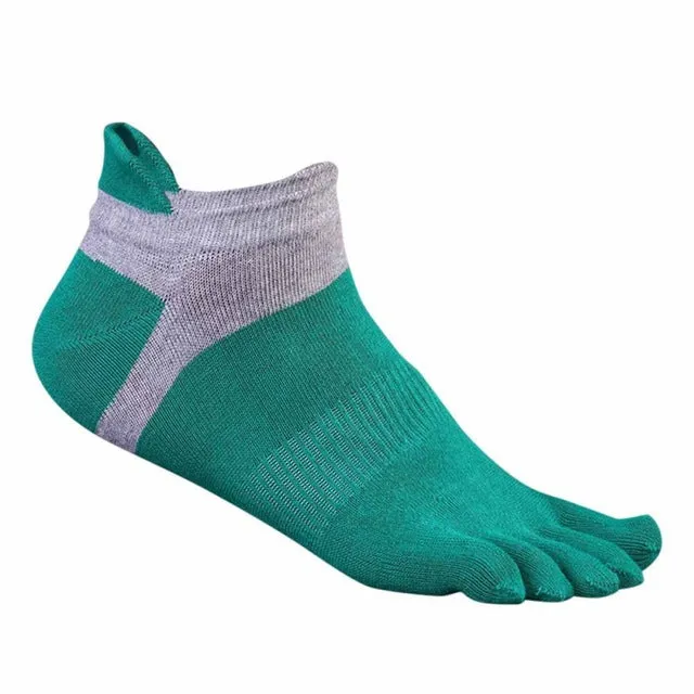 1 pair Sport Outdoor Mens Exercise Socks Cotton Five Toe Socks, Breathable Ankle Socks 39-43