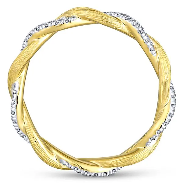 14k Yellow Gold Weave Diamond Band - LR50886E-7Y45JJ