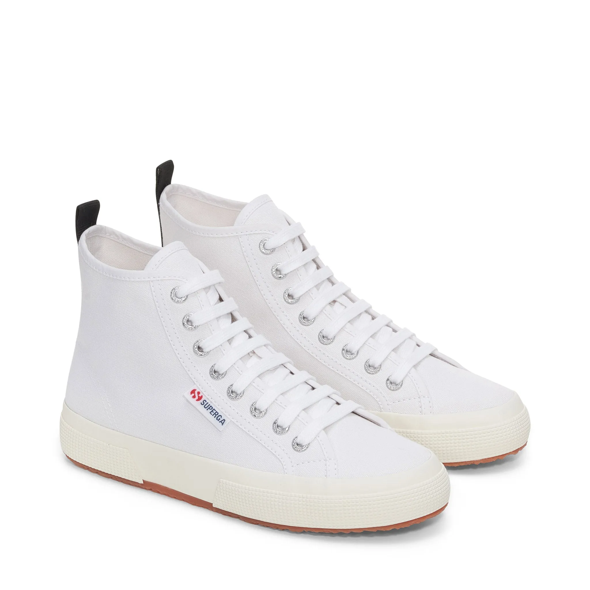 2750 Mid Cotton Sneakers - White Black Avorio