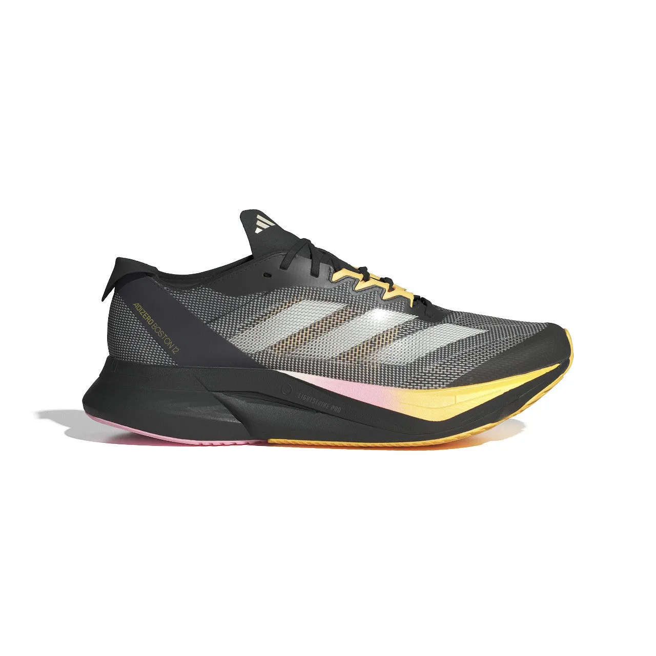 Adidas Adizero Boston 12 (Mens) - Core Black/Zero Metalic/Spark