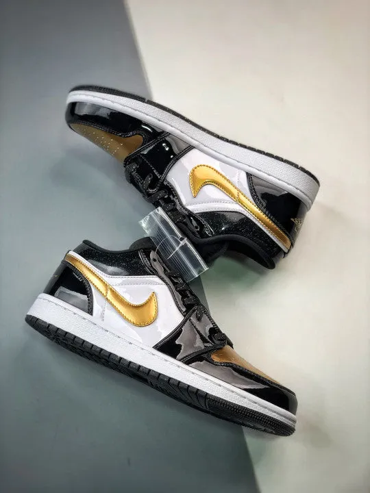 Air Jordan 1 Low ” Copper Toe” Metallic Gold/Black-White