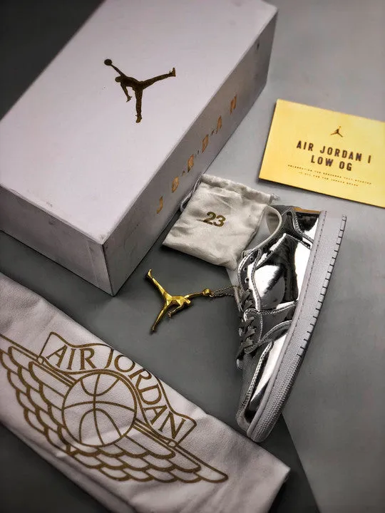 Air Jordan 1 Low Pinnacle Metallic Silver/White