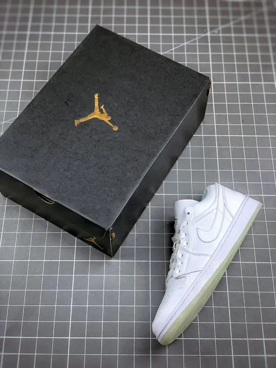 Air Jordan 1 Low White/White/Metallic Silver