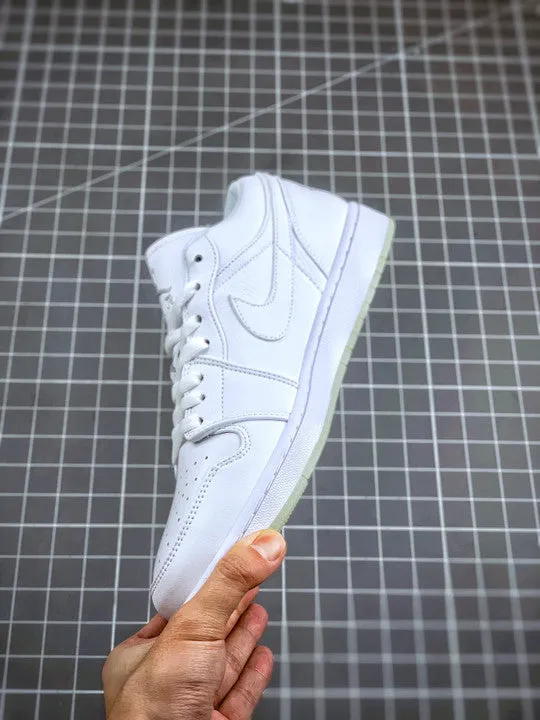 Air Jordan 1 Low White/White/Metallic Silver