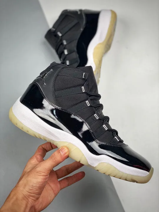 Air Jordan 11 ” Jubilee 25th Anniversary” Black/Clear-White-Metallic Silver