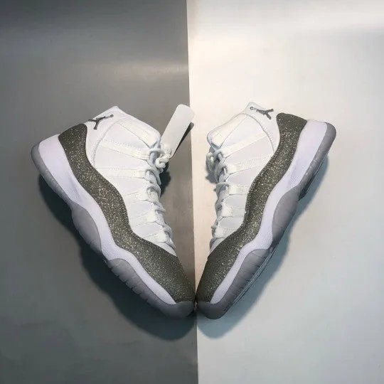 Air Jordan 11 White/Metallic Silver-Vast Grey