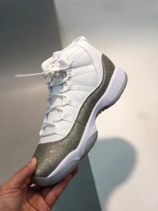 Air Jordan 11 White/Metallic Silver-Vast Grey