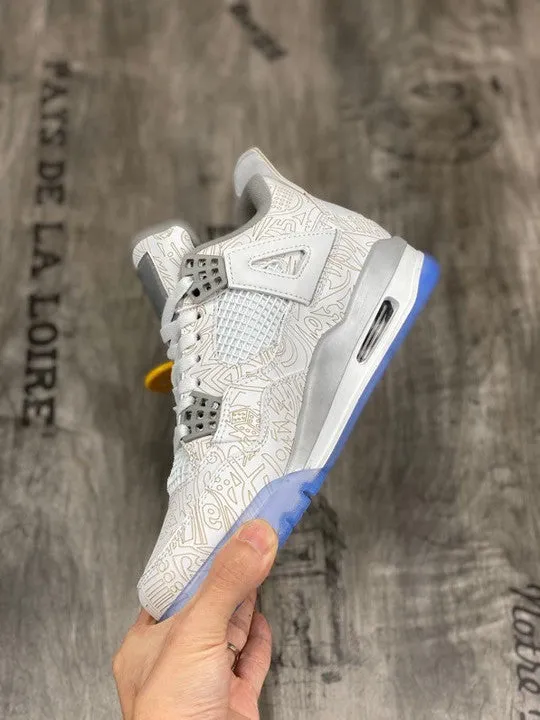 Air Jordan 4 ” Laser” White/Chrome-Metallic Silver