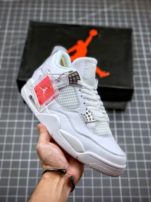 Air Jordan 4 “Pure Money” White/Metallic Silver