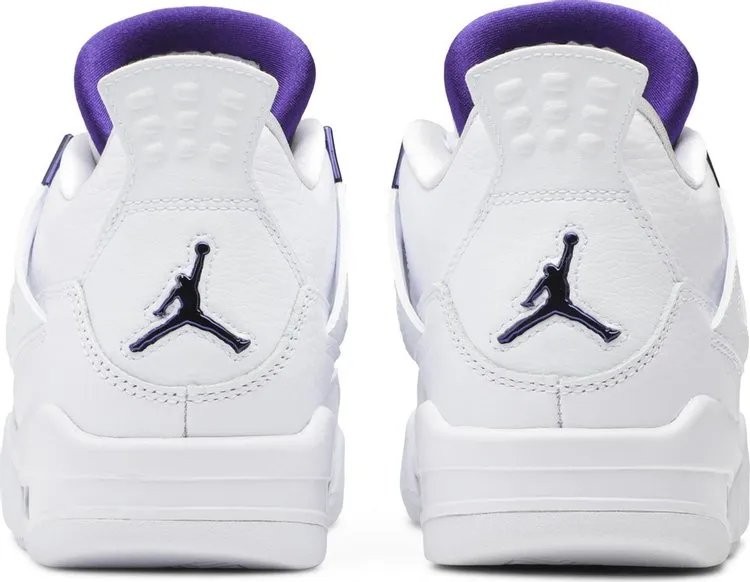 Air Jordan 4 Retro GS Purple Metallic Sneakers, purple