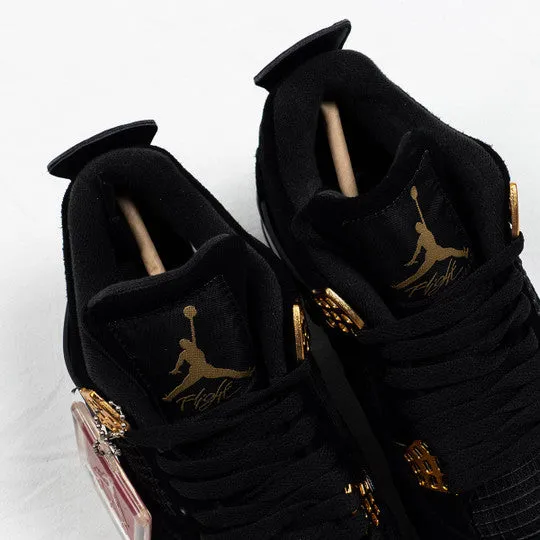 Air Jordan 4 ” Royalty” Black/Metallic Gold-White