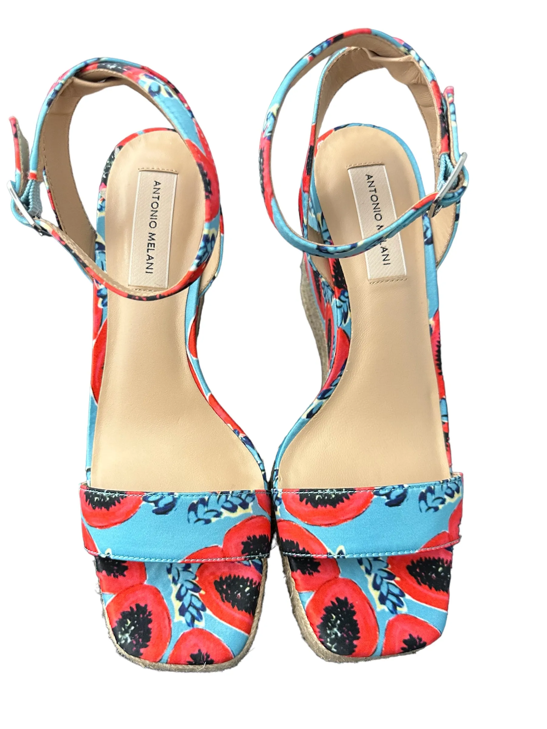 Antonio Melani Madelle Printed Ankle Strap Espadrille Platform Wedges