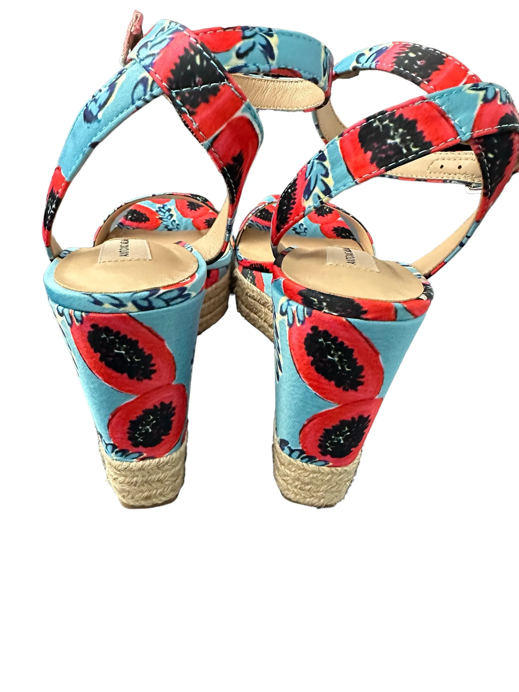 Antonio Melani Madelle Printed Ankle Strap Espadrille Platform Wedges