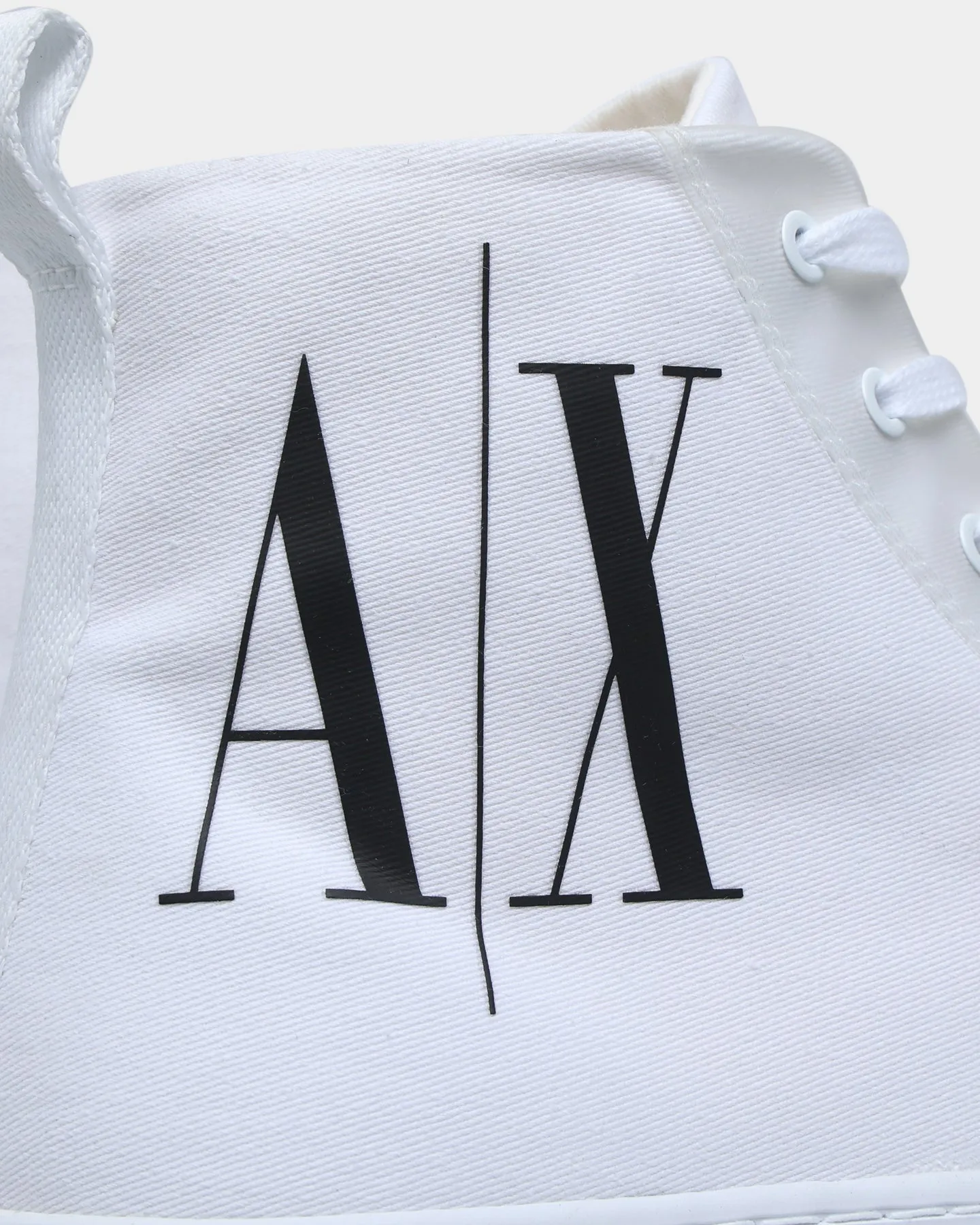 Armani Exchange Miami Icon Logo High Top Sneakers Optical White