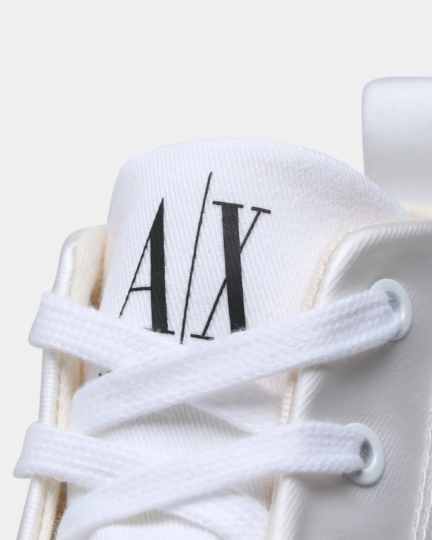 Armani Exchange Miami Icon Logo High Top Sneakers Optical White