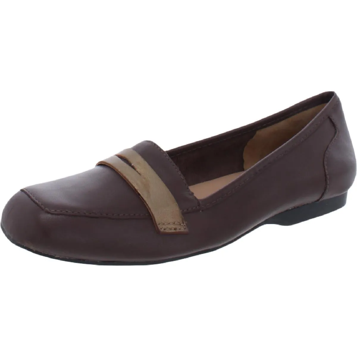 Array Womens Marlowe Leather Square Toe Penny Loafers