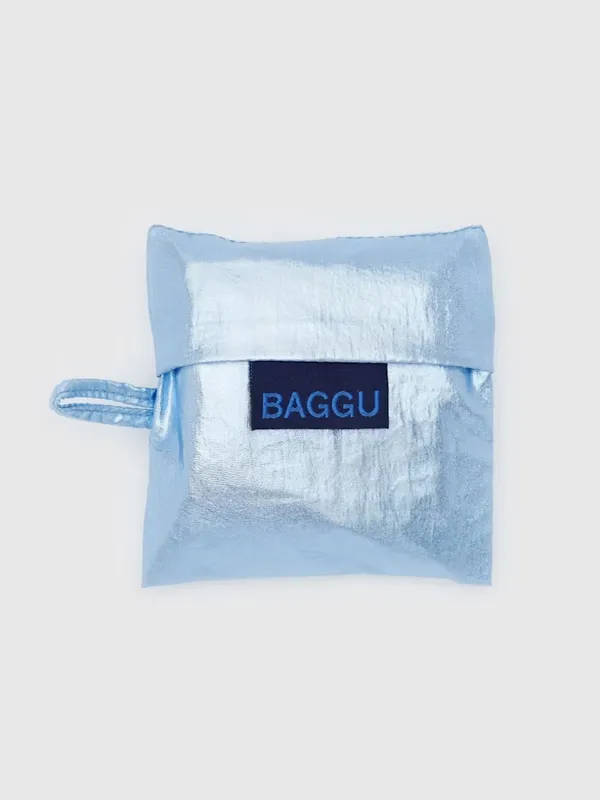 Baby Baggu: Metallic Light Blue