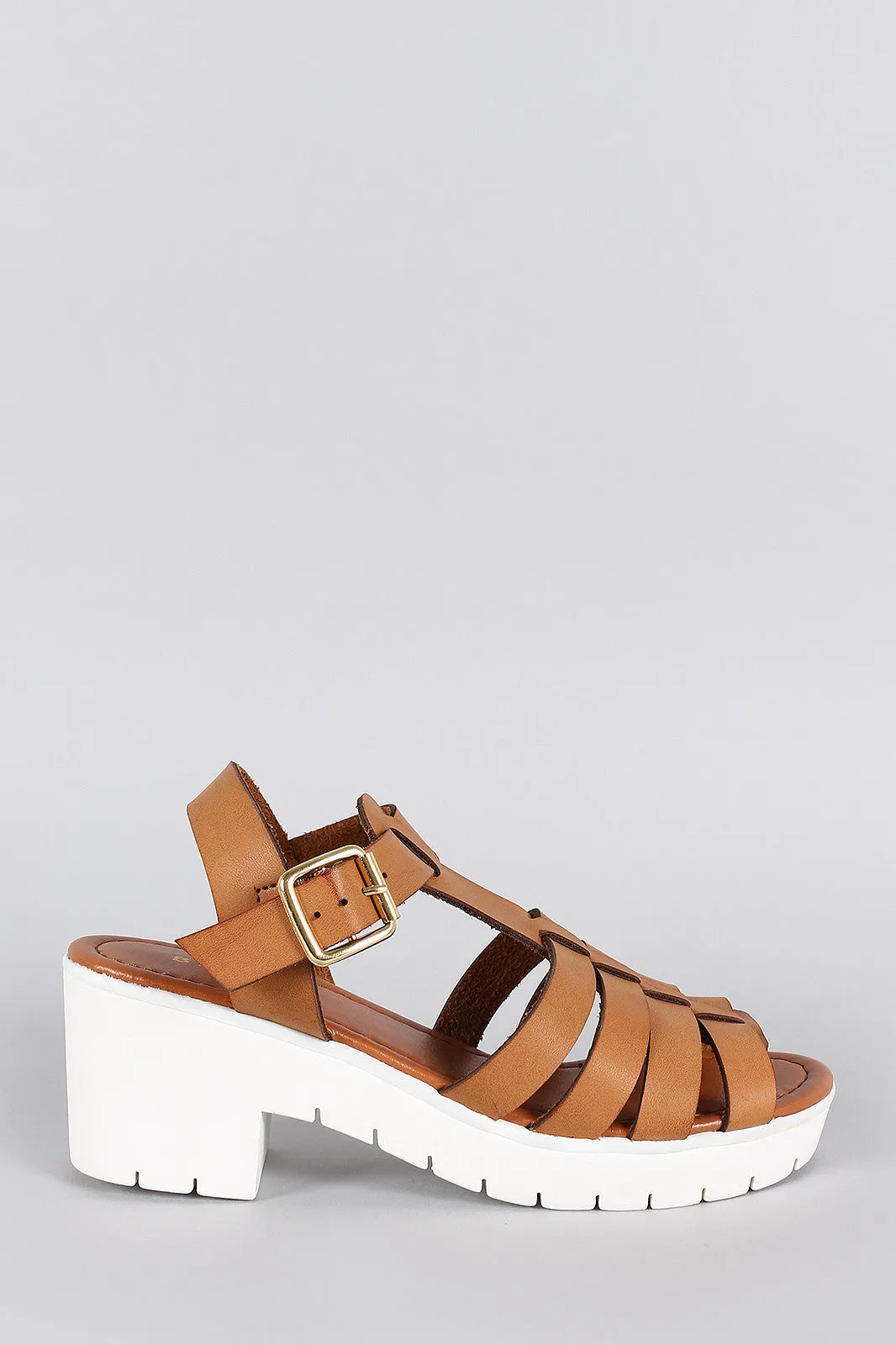 Bamboo Strappy Fisherman Platform Sandal