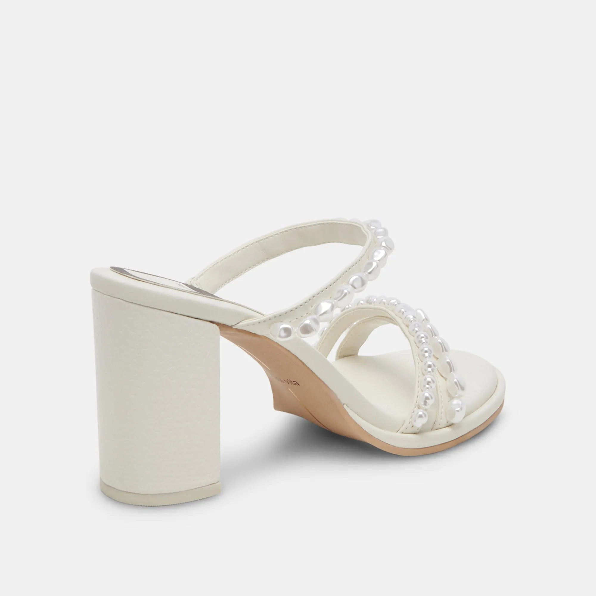 BARRIT PEARL HEELS VANILLA PEARLS