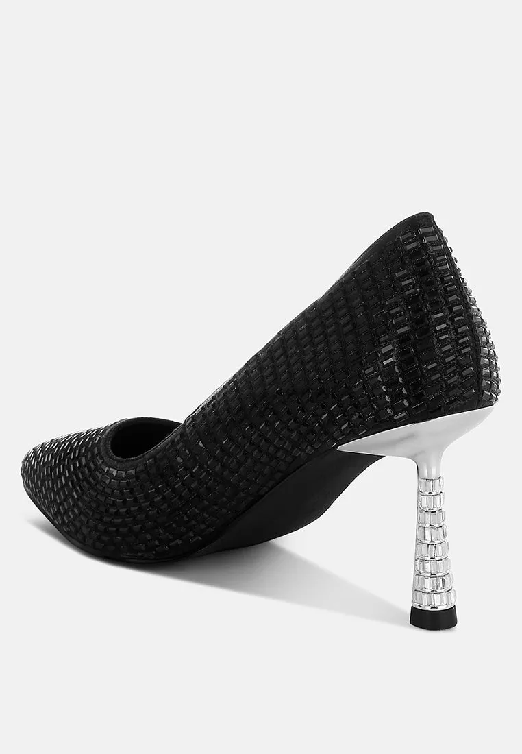 Benjamins Rhinestones Embellished Pumps