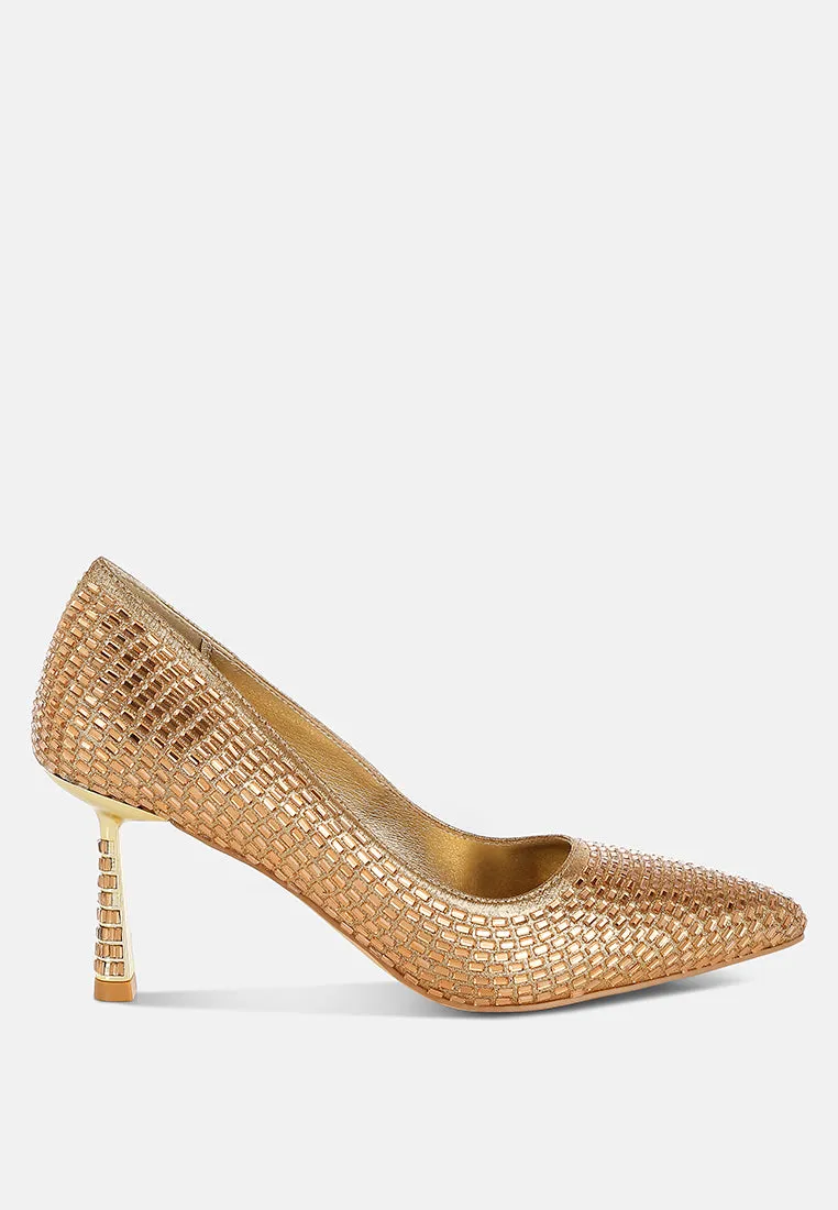 Benjamins Rhinestones Embellished Pumps