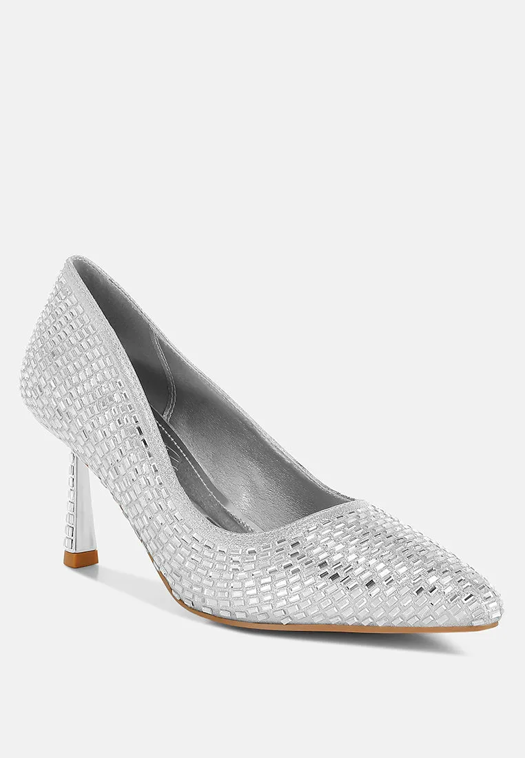 Benjamins Rhinestones Embellished Pumps