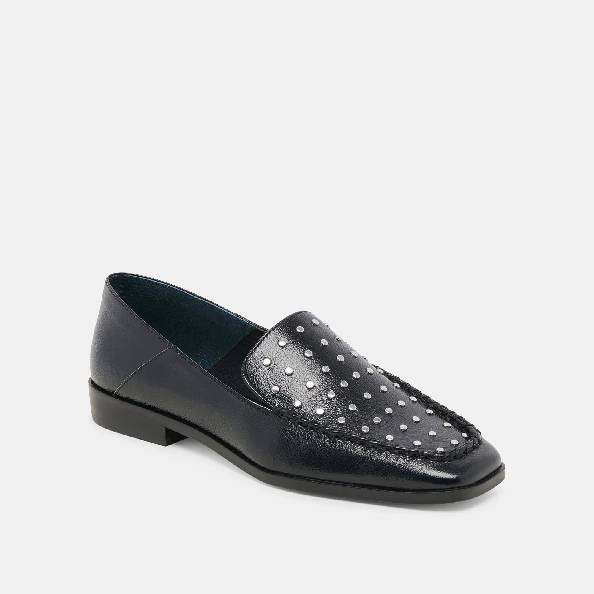 BENY FLATS BLACK STUDDED LEATHER