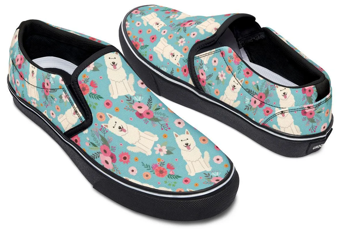 Berger Blanc Suisse Flower Slip-On Shoes