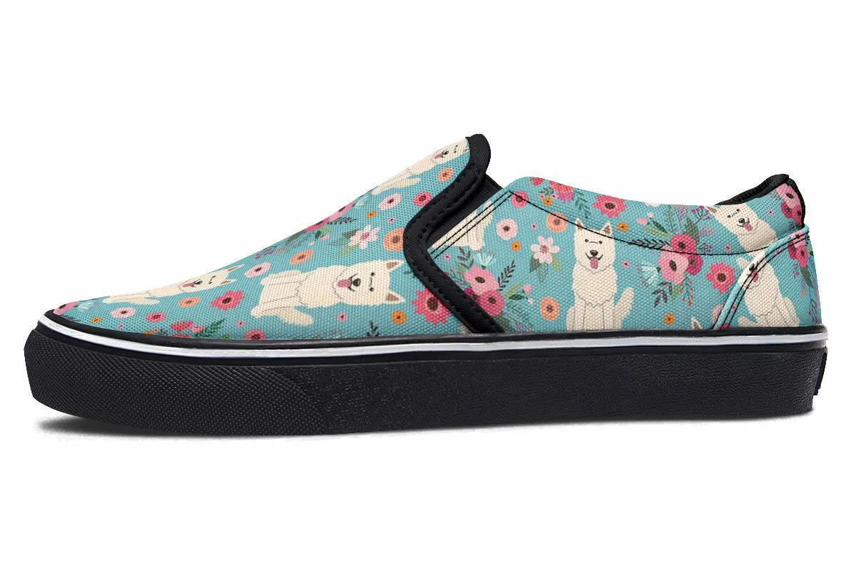 Berger Blanc Suisse Flower Slip-On Shoes