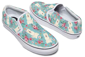 Berger Blanc Suisse Flower Slip-On Shoes