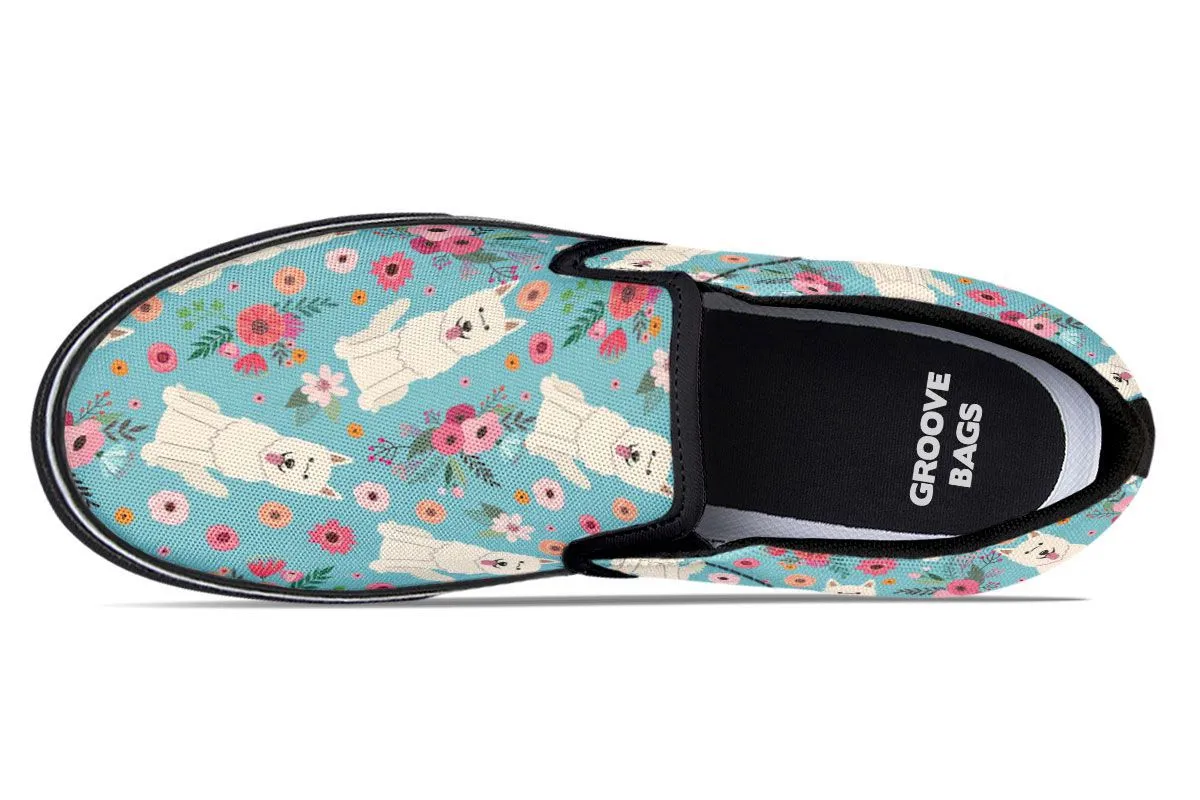 Berger Blanc Suisse Flower Slip-On Shoes