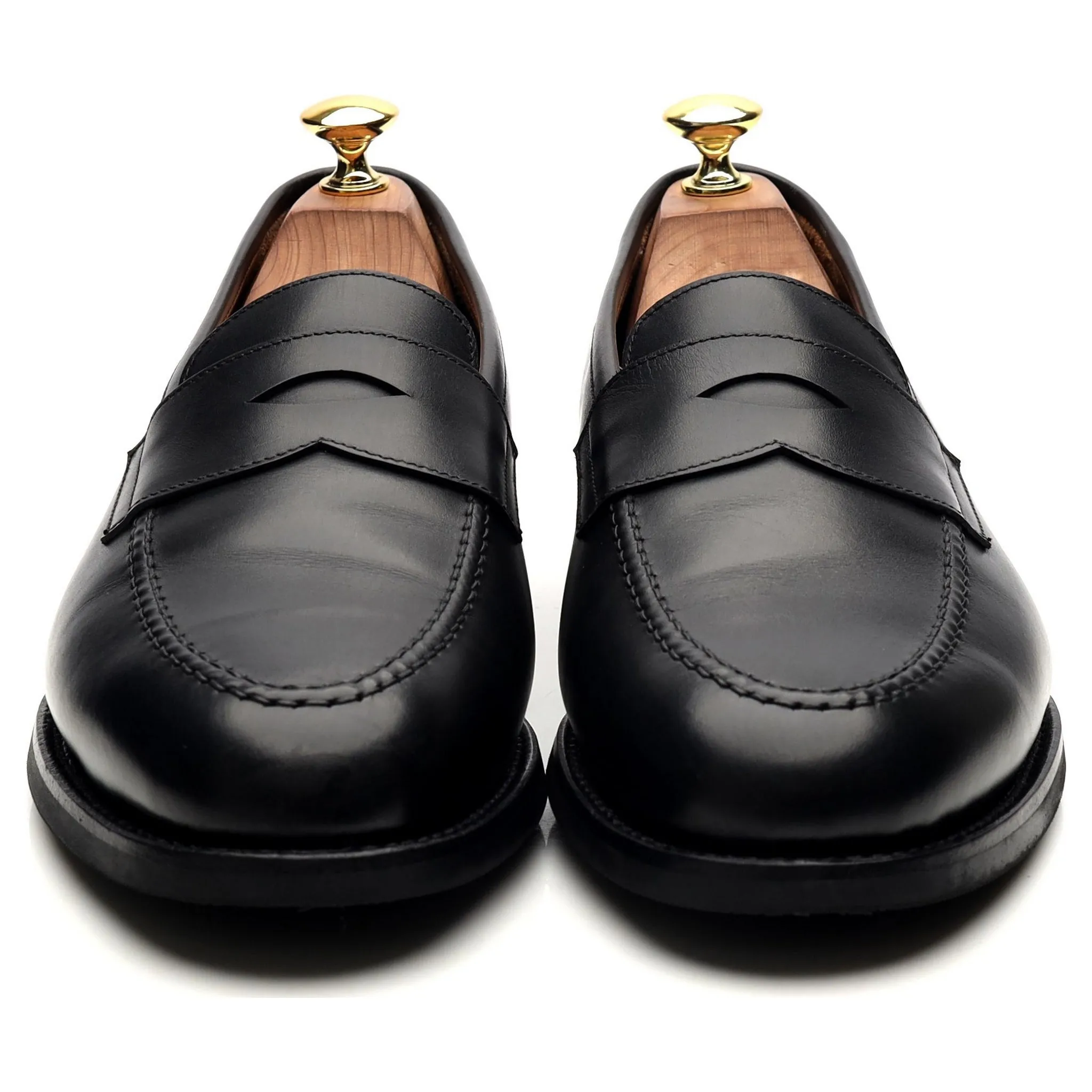 Black Leather Loafers UK 7.5