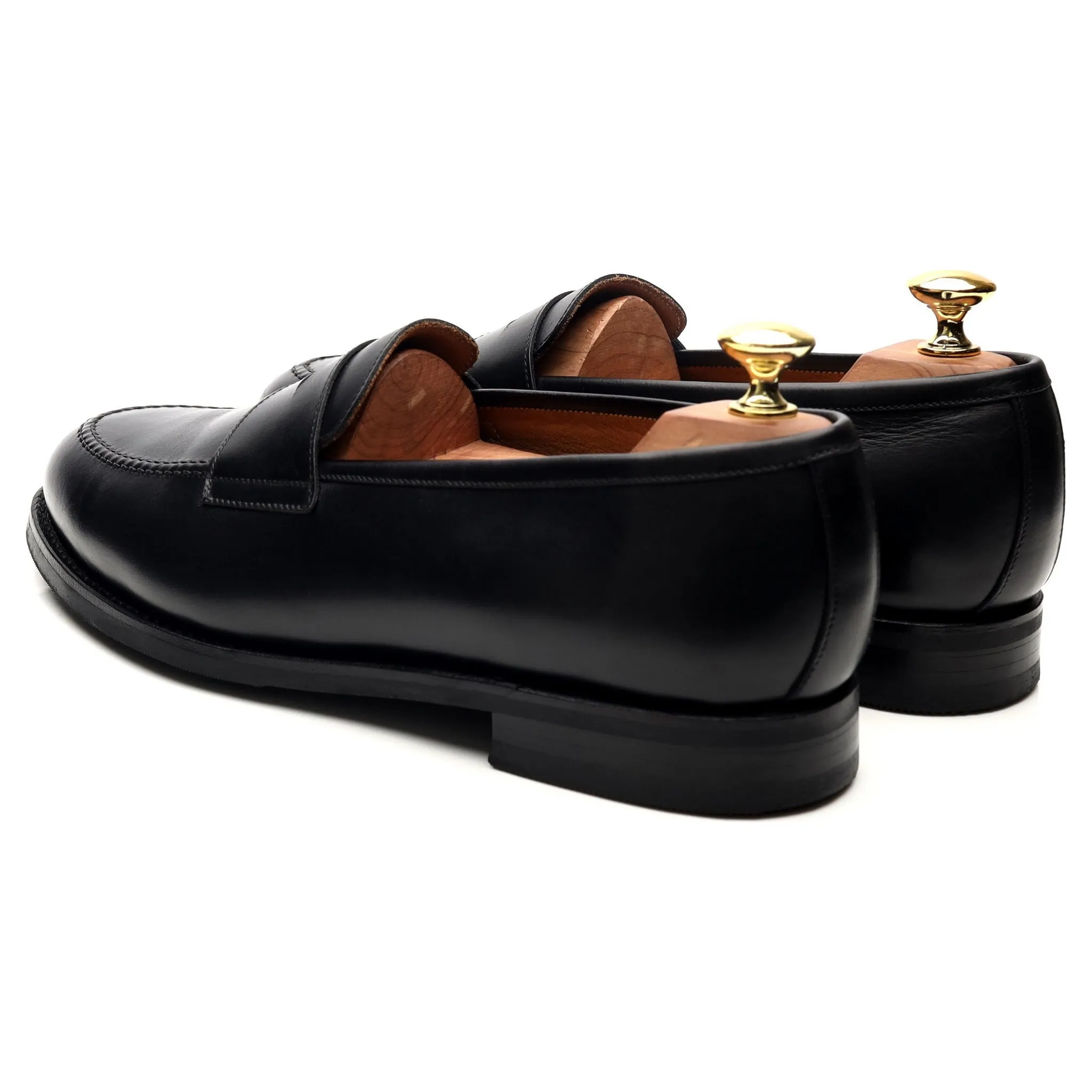 Black Leather Loafers UK 7.5