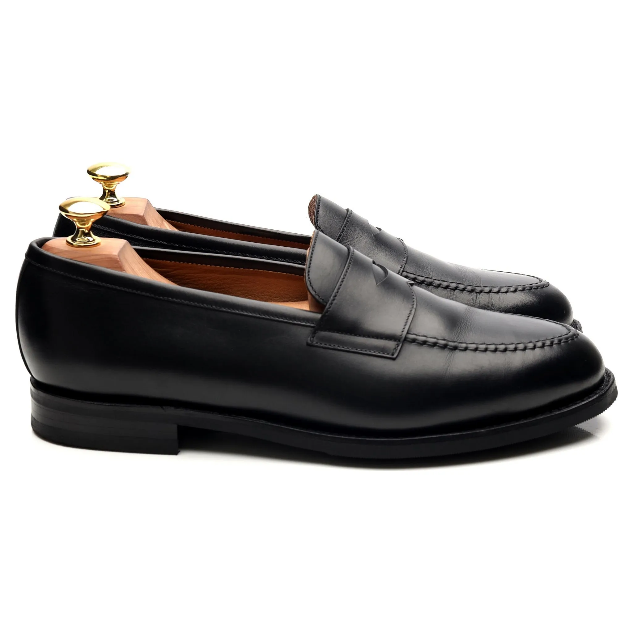 Black Leather Loafers UK 7.5