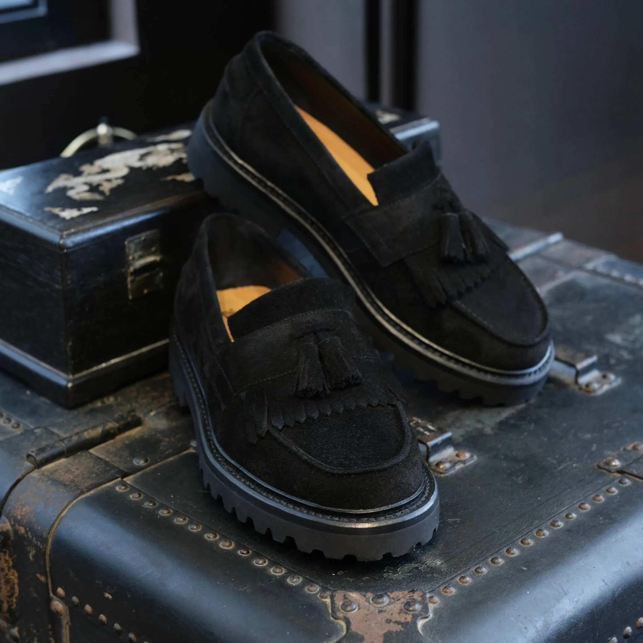 Blackstock & Weber Kiltie Loafer (Midnight)