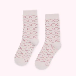 BLUSH LUREX LIPS ANKLE SOCKS