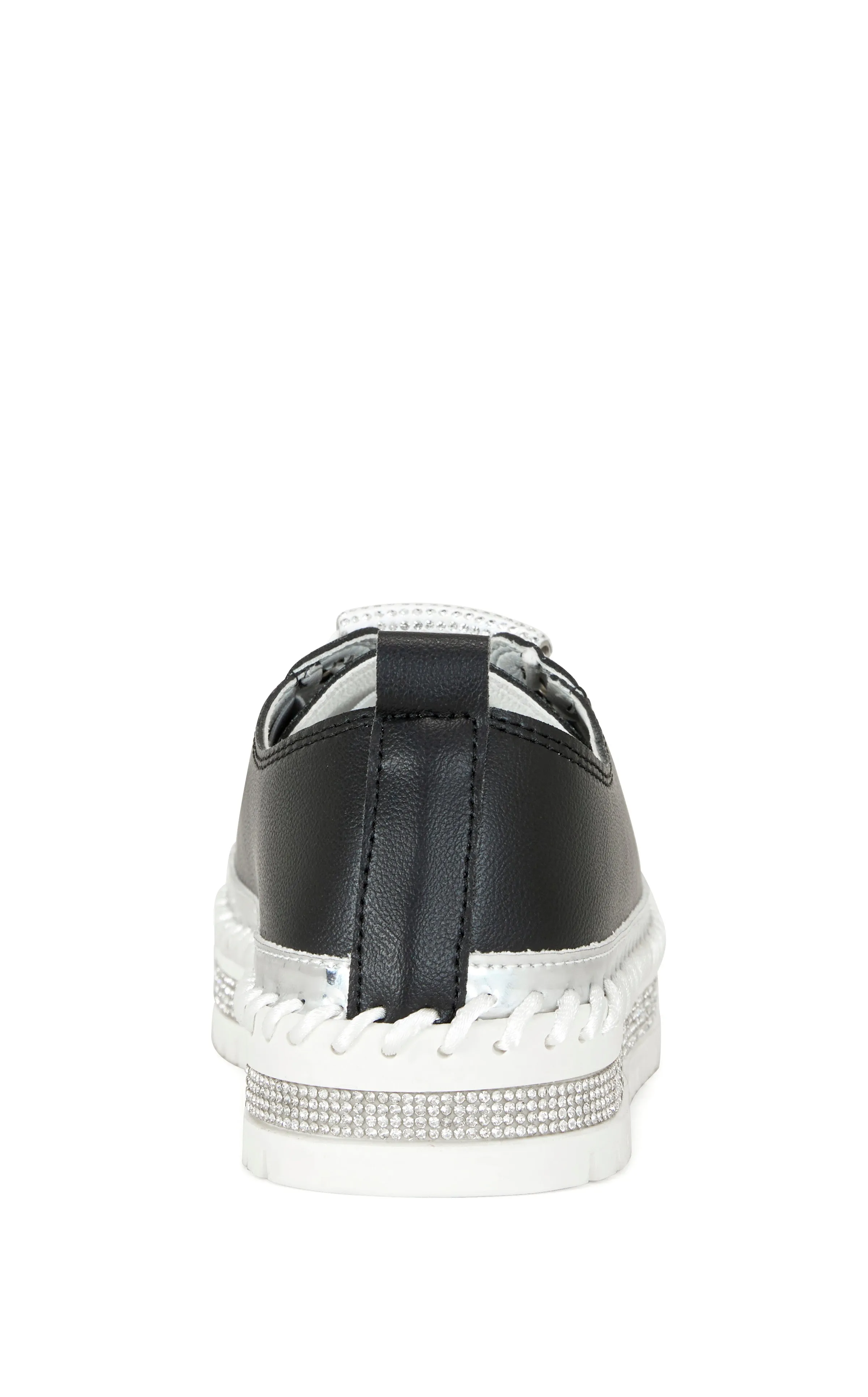 BOYANT-BLACK CRYSTAL EYELET SNEAKER