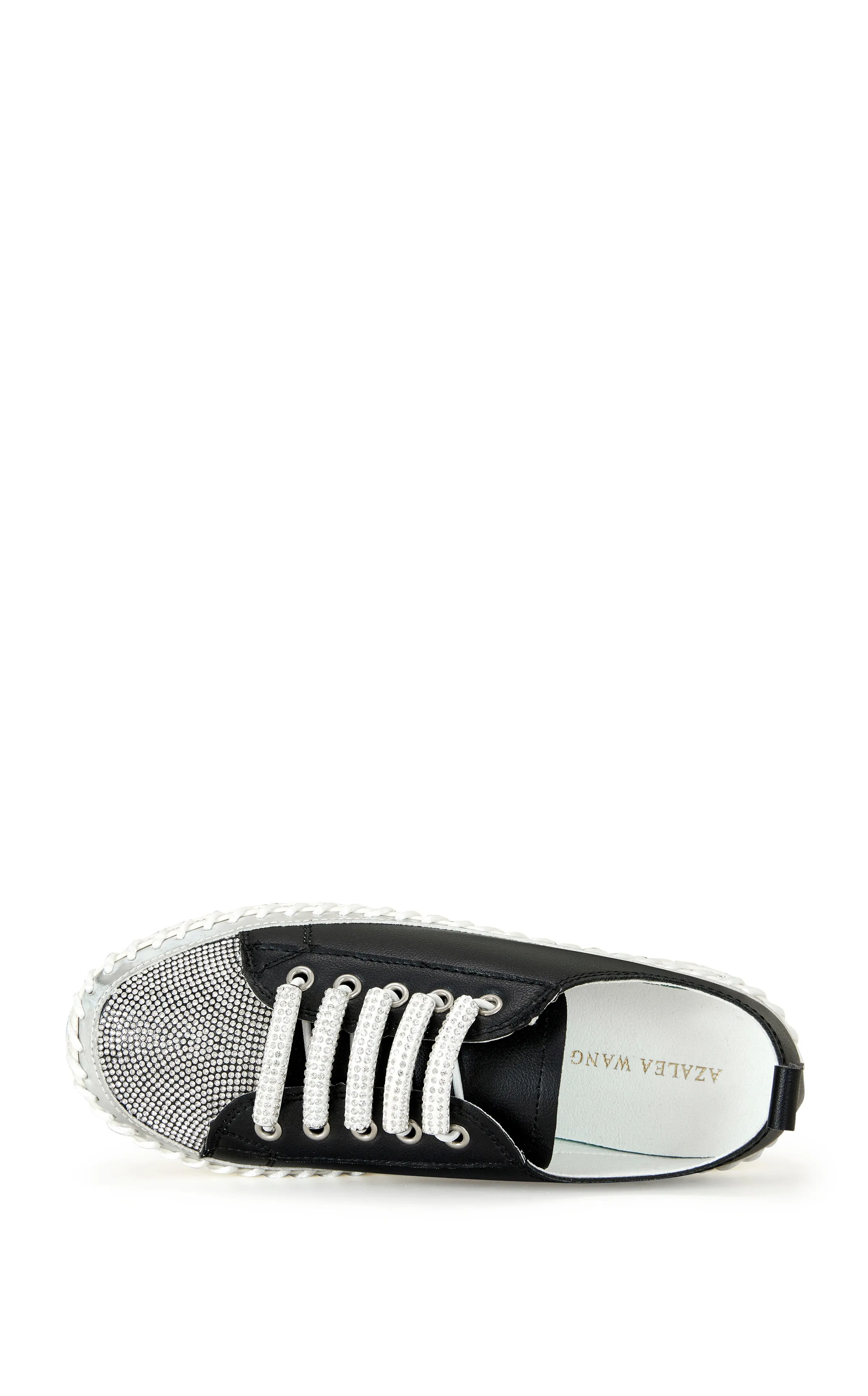 BOYANT-BLACK CRYSTAL EYELET SNEAKER