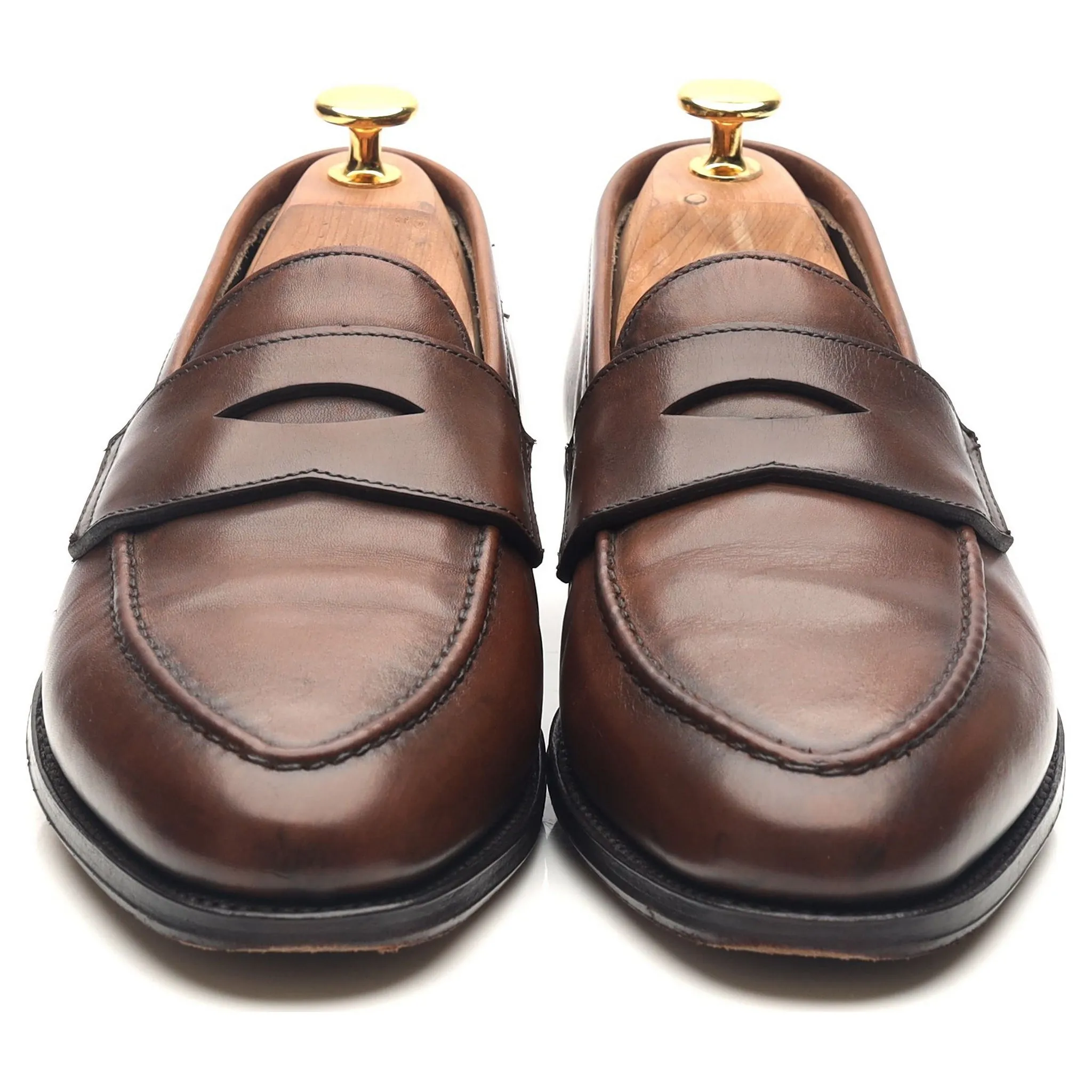 'Bradley II' Dark Brown Leather Loafers UK 5 E