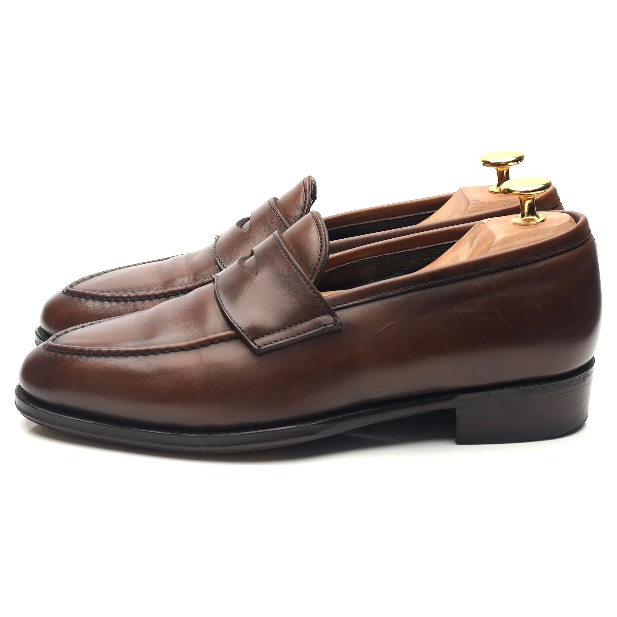 'Bradley II' Dark Brown Leather Loafers UK 5 E