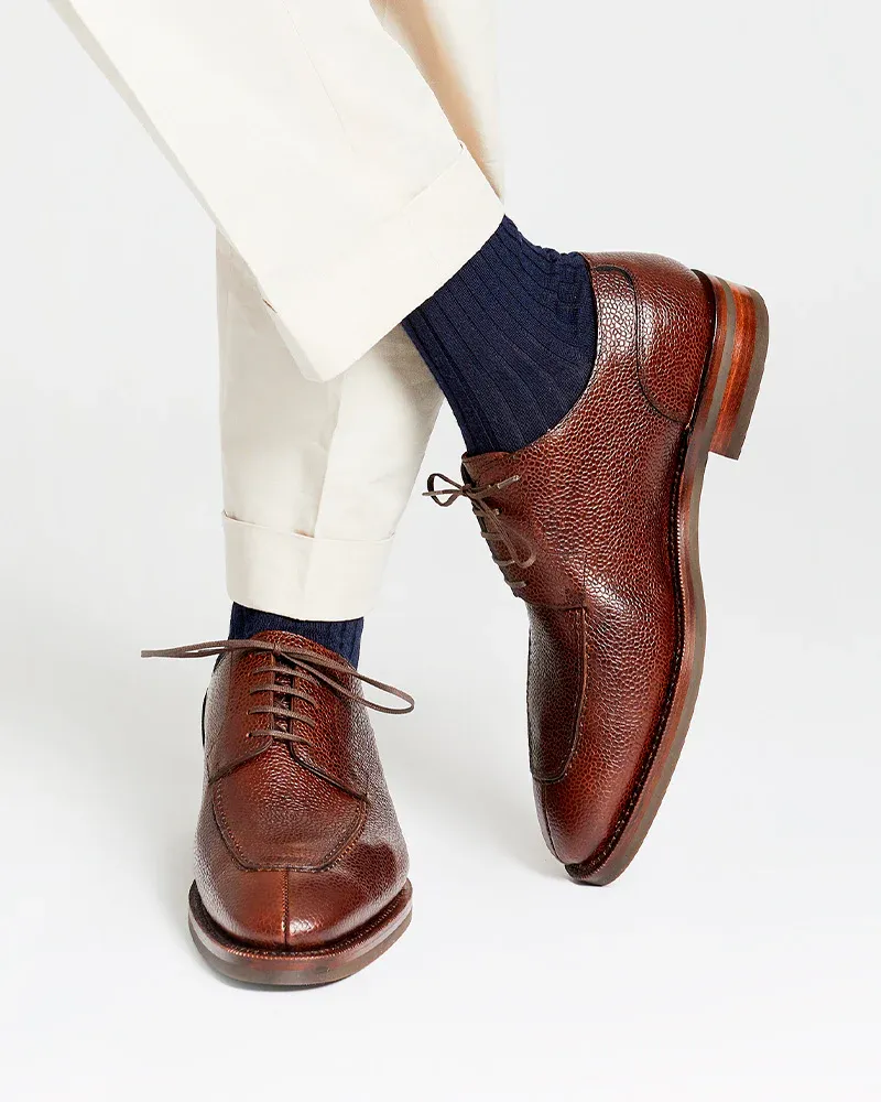 Brown Grain Norwegian Split Toe Shoe