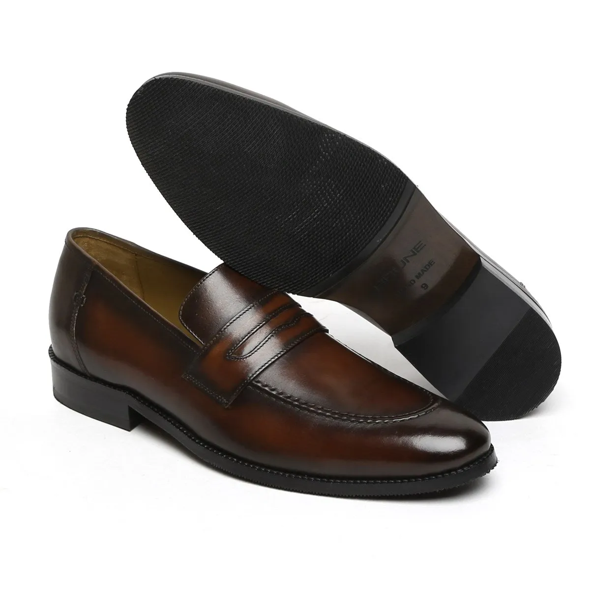 Brown Penny Loafers For Men