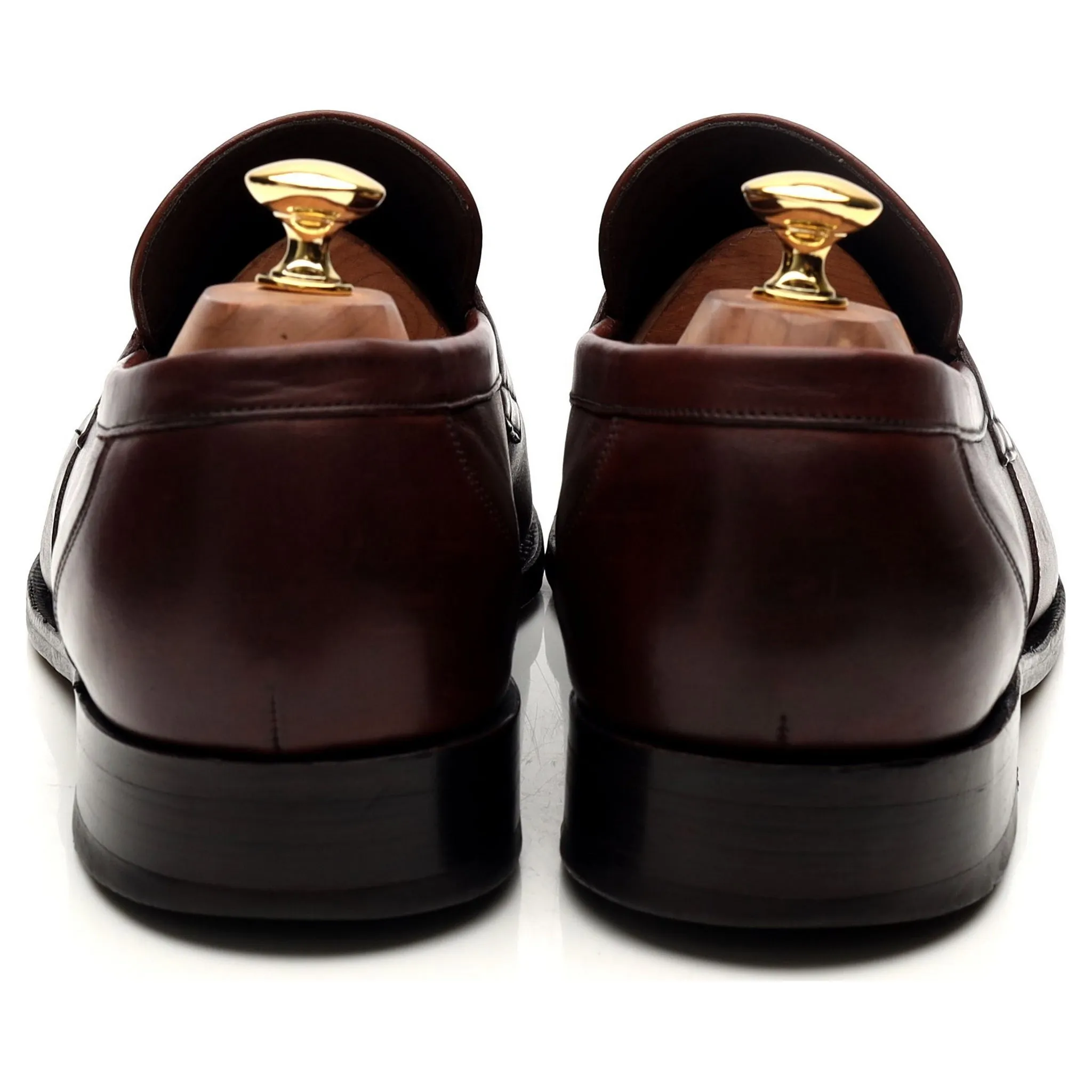 Burgundy Leather Loafers UK 10 F