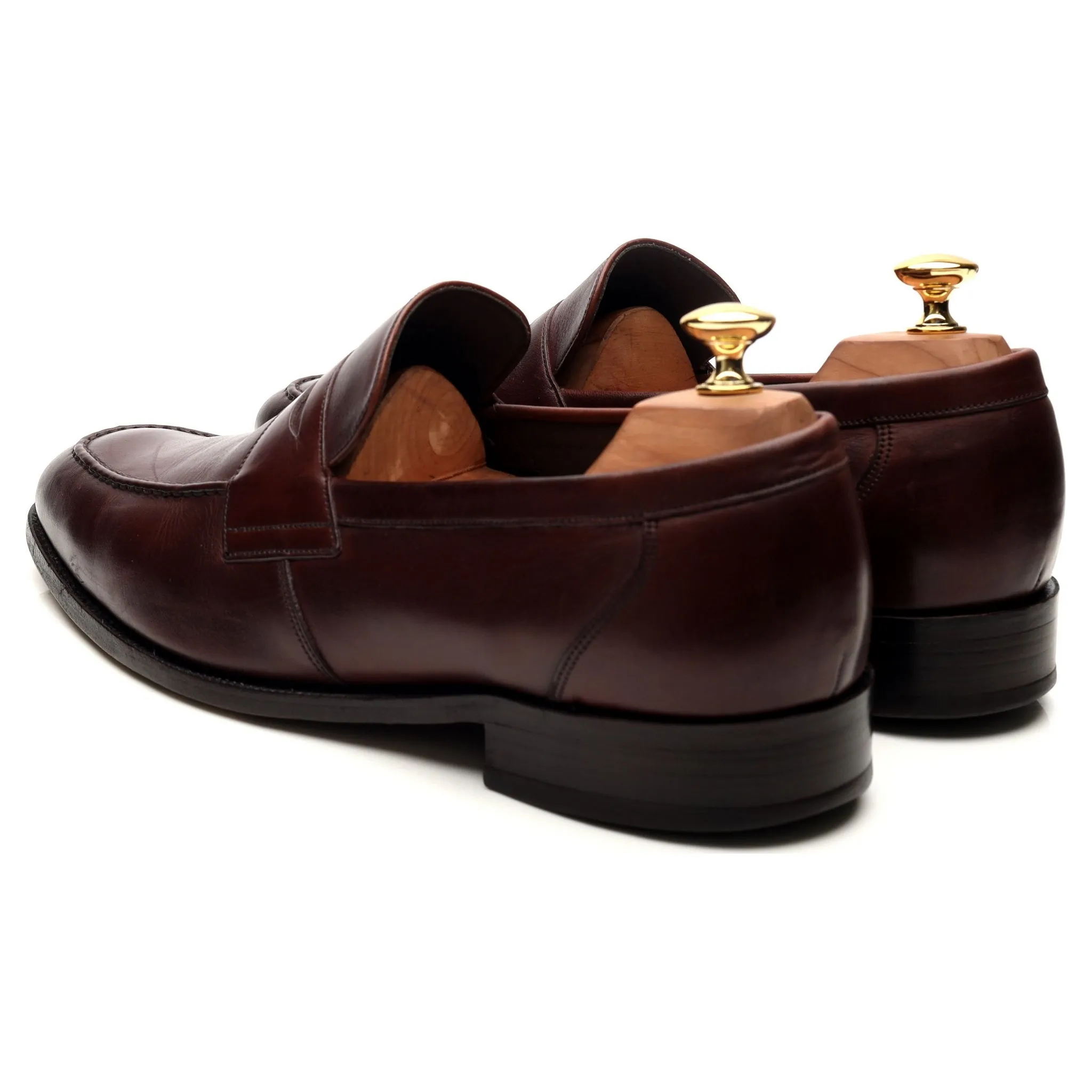 Burgundy Leather Loafers UK 10 F