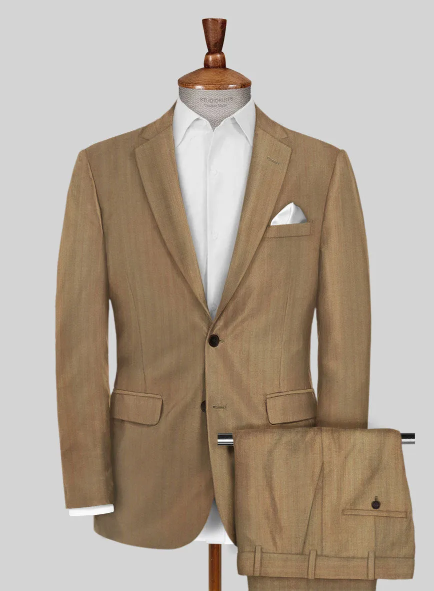 Caccioppoli Sun Dream Itodo Herringbone Wool Silk Suit