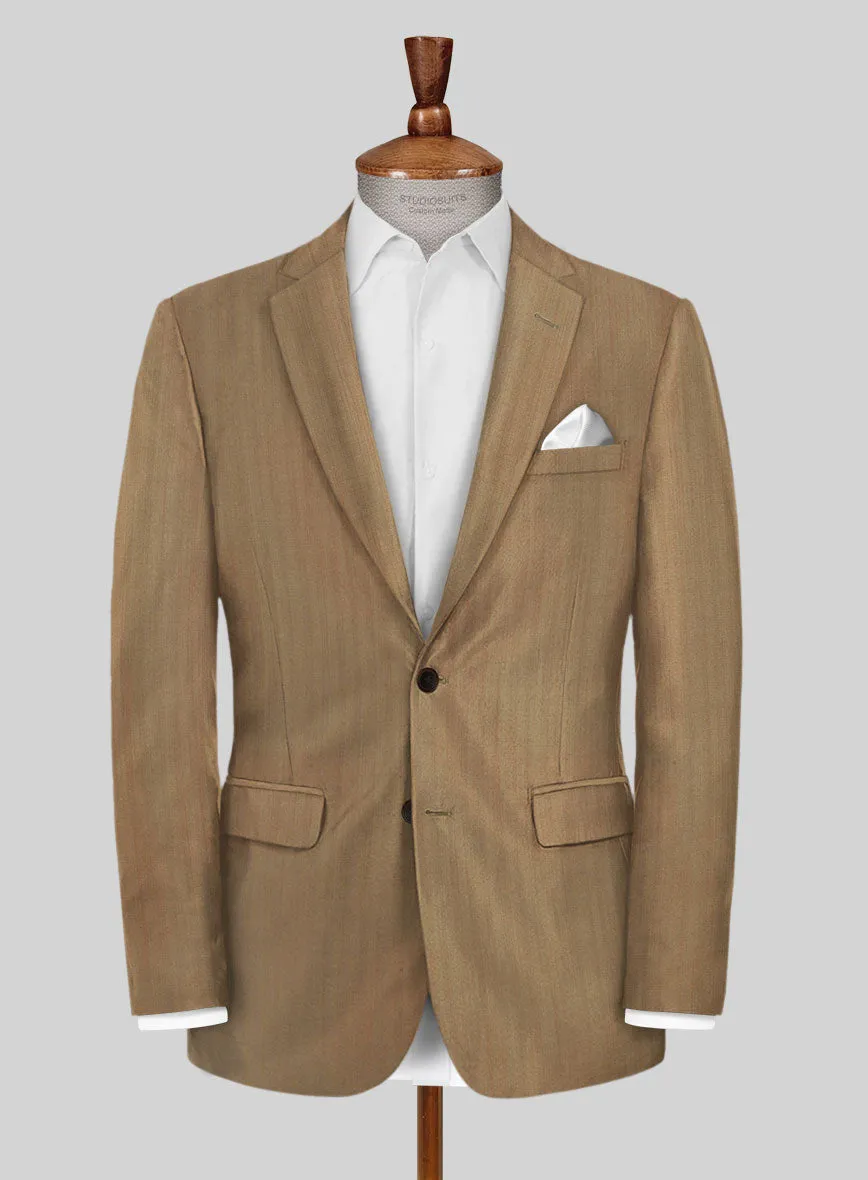 Caccioppoli Sun Dream Itodo Herringbone Wool Silk Suit