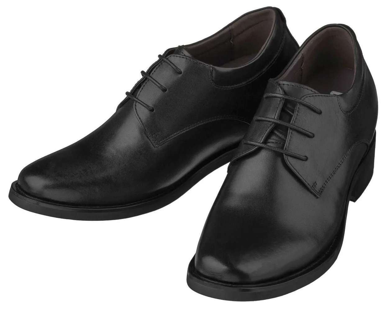 CALDEN 4-Inch Taller Black Classic Derby Elevator Shoes - K59510