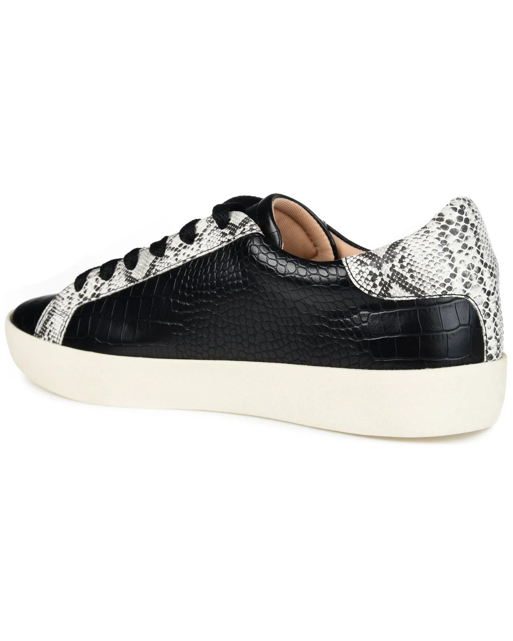 CAMILA LACE UP SNEAKER IN FAUX LEATHER