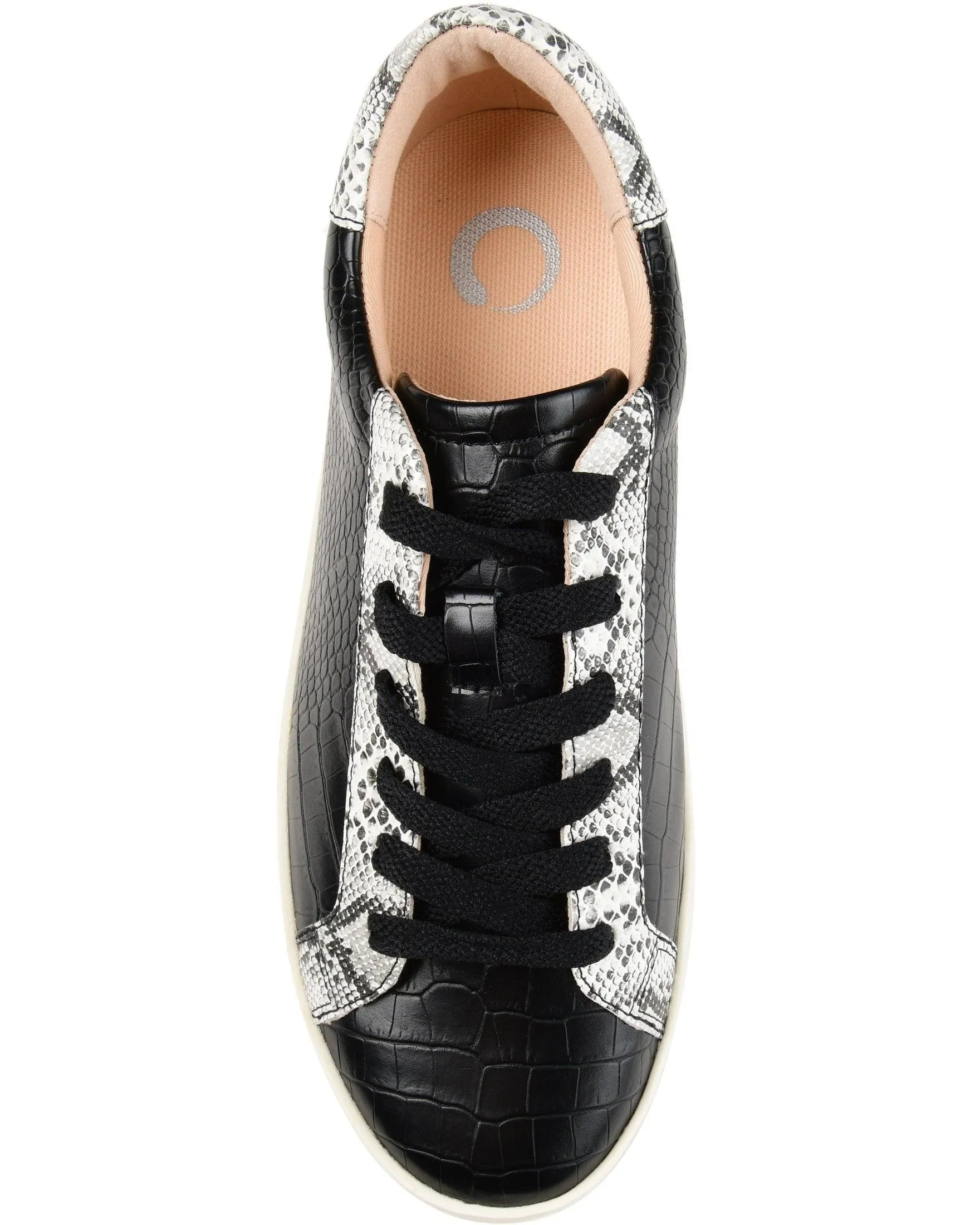 CAMILA LACE UP SNEAKER IN FAUX LEATHER