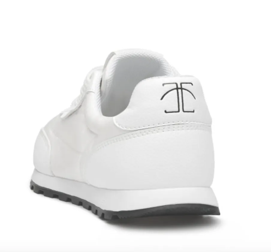 Candice Cooper White Plume Sneaker